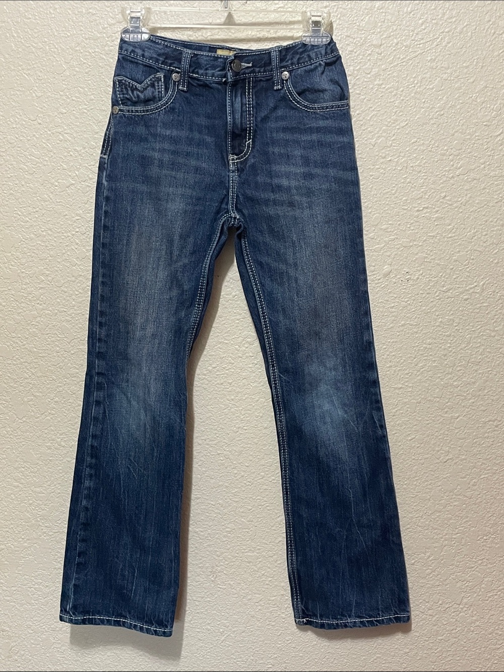 Wrangler 20X Boy's Western Jeans. Adjustable Waist. Good Condition. Size 12 Reg.